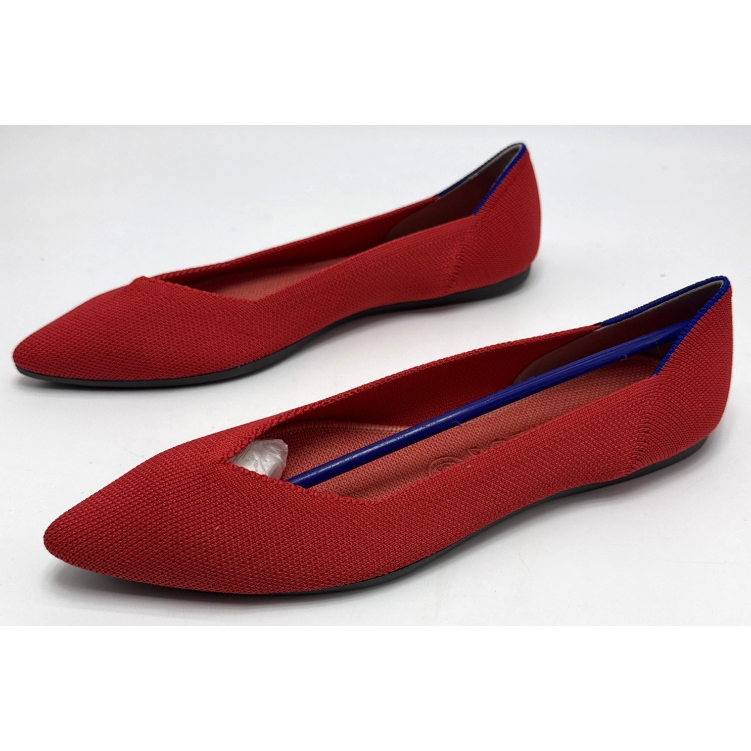 Rothys The Point Flats Shoe Womens Size 9 Flame Knit